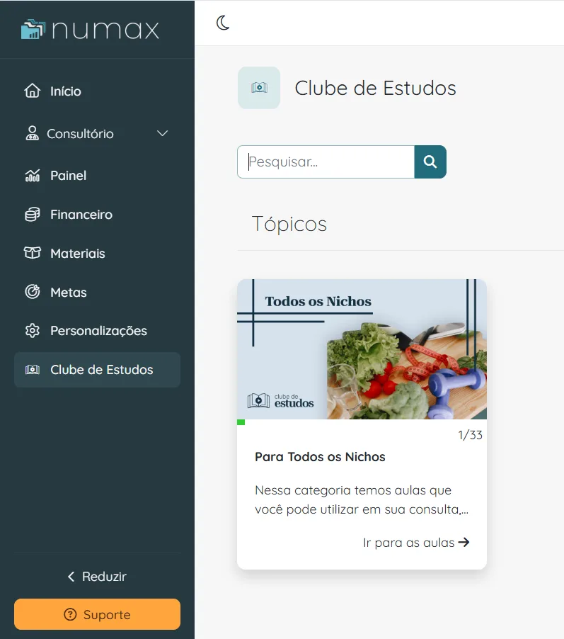 Clube de Estudos dentro da Numax